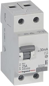 Фото Legrand RX3 402024 Выключатель дифференциального тока двухполюсный 25А 0.03А (тип AC)