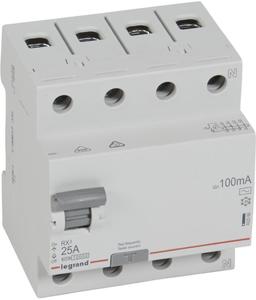 Фото Legrand RX3 402066 Выключатель дифференциального тока четырехполюсный 25А 0.1А (тип AC)