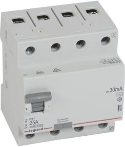 Фото Legrand RX3 402062 Выключатель дифференциального тока четырехполюсный 25А 0.03А (тип AC)