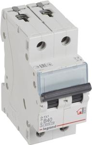 Фото Legrand TX3 403990 Автоматический выключатель двухполюсный 40А (10 кА, B)