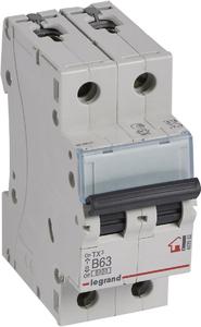 Фото Legrand TX3 403992 Автоматический выключатель двухполюсный 63А (10 кА, B)