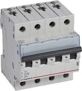 Фото Legrand TX3 403960 Автоматический выключатель четырехполюсный 25А (10 кА, C)
