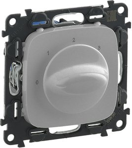 Фото Legrand Valena Allure 755177 Выключатель (20 А, IP20, с/у, под рамку, поворотный, алюминий)