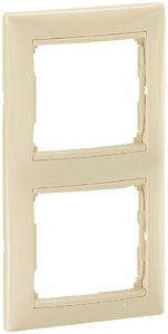Фото Legrand Valena 695635 Рамка 2-постовая (горизонтальная, слоновая кость)