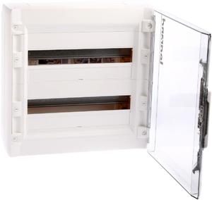 Фото Legrand 401657 XL3 125 Распределительный щиток с прозрачной дверью 2 ряда, 36 модулей 450х450х128мм