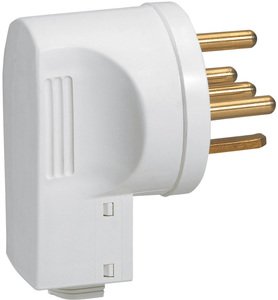 Фото Legrand 055807 Вилка электрическая угловая (32 A, с заземлением, слоновая кость)