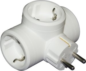 Фото Legrand Элиум 050662 Тройник (16 А, з/к, белый)