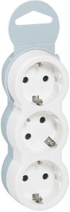 Фото Legrand Элиум 050656 Тройник (16 А, з/к, бело-серый)
