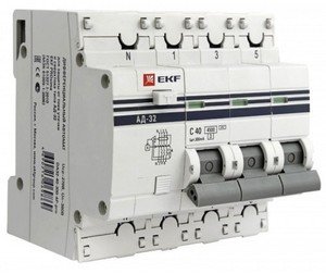 Фото EKF DA32-25-30-4P-a-pro Дифференциальный автомат АД-32 3P+N 25А/30мА (тип А) PROxima