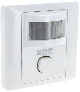 Фото EKF dd-ms-19B Датчик движения ИК (600 Вт, 120 °, дальность 9 м, в сборе, с/у, IP20, белый)
