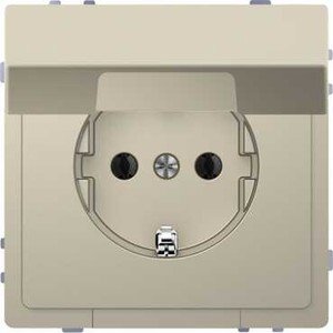Фото Schneider Electric Merten D-Life MTN2310-6033 Розетка с заземляющим контактом (16 А, под рамку, крышка, шторки, скрытая установка, сахара)