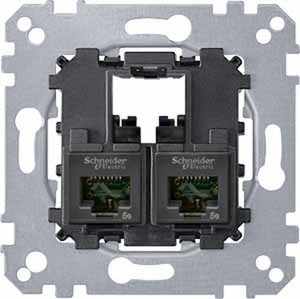 Фото Schneider Electric System M MTN4576-0002 Розетка компьютерная (RJ45, cat.6, UTP, механизм, скрытая установка)