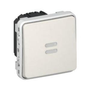 Фото Legrand Plexo 069604 Выключатель (8 А, с подсветкой, IP55, о/у, под рамку, клавиша, белый)
