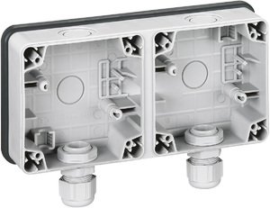 Фото Legrand Plexo 090493 Монтажная коробка двойная (горизонтальная, серая)