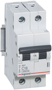Фото Legrand RX3 419699 Автоматический выключатель двухполюсный 25А (6 кА, C)