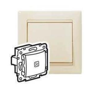 Фото Legrand Valena 695601 Выключатель 1-клавишный (10 А, под рамку, с/у, с подсветкой, бежевый)