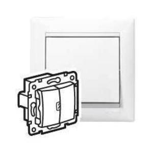 Фото Legrand Valena 694266 Переключатель двухклавишный (10 А, IP31, под рамку, с/у, белый)