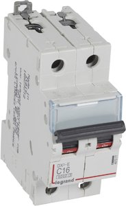 Фото Legrand DX3 407277 Автоматический выключатель двухполюсный 16А (6 кА, C)