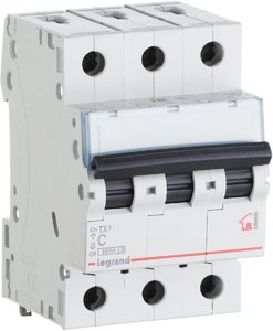 Фото Legrand TX3 404054 Автоматический выключатель трехполюсный 10А (10 кА, C)