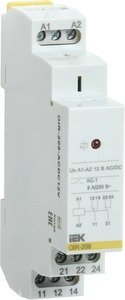 Фото IEK OIR-208-ACDC12V Промежут. реле.OIR 2 конт (8А). 12 В AC/DC