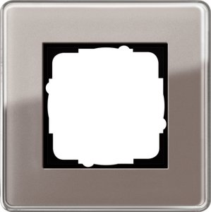 Фото Gira Esprit Glass C 0211522 Рамка 1-постовая (дымчатое стекло)