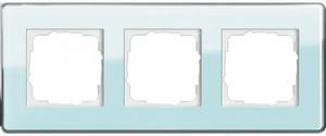 Фото Gira Esprit Glass C 0213518 Рамка 3-постовая (салатовое стекло)