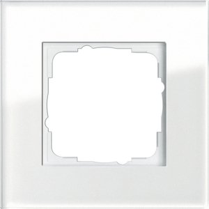 Фото Gira Esprit 021112 Рамка 1-постовая (белое стекло)