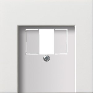Фото Gira F100 0276112 Крышка розетки USB (USB/TAE, белая глянцевая)