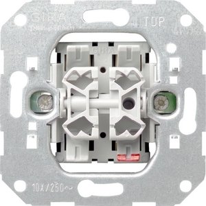 Фото Gira System55 010500 Выключатель двухклавишный (10 А, механизм, скрытая установка)