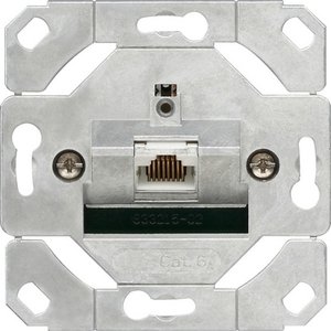 Фото Gira System55 245100 Розетка компьютерная наклонная (RJ45, cat.6, STP, механизм, скрытая установка)