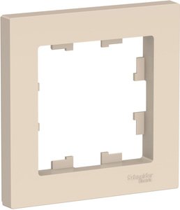 Фото Schneider Electric AtlasDesign ATN000201 Рамка 1-постовая (бежевая)