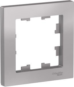 Фото Schneider Electric AtlasDesign ATN000301 Рамка 1-постовая (алюминий)