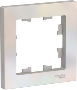Фото Schneider Electric AtlasDesign ATN000401 Рамка 1-постовая (жемчуг)