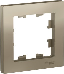 Фото Schneider Electric AtlasDesign ATN000501 Рамка 1-постовая (шампань)