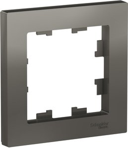 Фото Schneider Electric AtlasDesign ATN000901 Рамка 1-постовая (сталь)