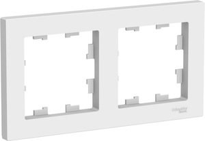 Фото Schneider Electric AtlasDesign ATN000102 Рамка 2-постовая (белая)