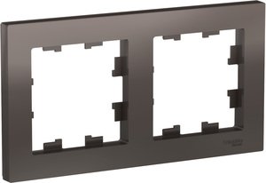 Фото Schneider Electric AtlasDesign ATN000602 Рамка 2-постовая (мокко)