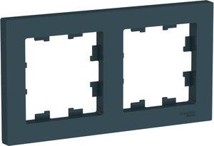 Фото Schneider Electric AtlasDesign ATN000802 Рамка 2-постовая (изумруд)