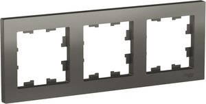 Фото Schneider Electric AtlasDesign ATN000903 Рамка 3-постовая (сталь)