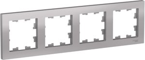 Фото Schneider Electric AtlasDesign ATN000304 Рамка 4-постовая (алюминий)
