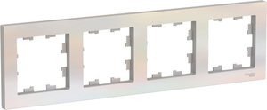Фото Schneider Electric AtlasDesign ATN000404 Рамка 4-постовая (жемчуг)