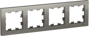 Фото Schneider Electric AtlasDesign ATN000904 Рамка 4-постовая (сталь)