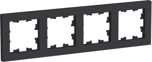Фото Schneider Electric AtlasDesign ATN001004 Рамка 4-постовая (карбон)