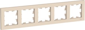 Фото Schneider Electric AtlasDesign ATN000205 Рамка 5-постовая (бежевая)