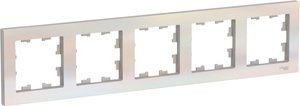 Фото Schneider Electric AtlasDesign ATN000405 Рамка 5-постовая (жемчуг)