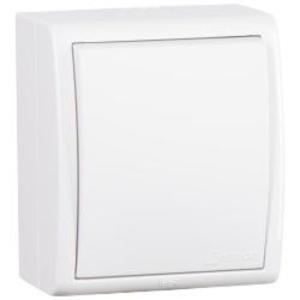 Фото Simon 15 Aqua 1594104-030 Кнопка одноклавишная (подсветка, 10 А, IP54, "звонок", в сборе, открытая установка, белая)