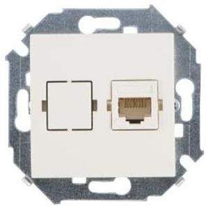 Фото Simon Simon 15 1591598-031 Розетка компьютерная (RJ45, cat.5e, под рамку, скрытая установка, слоновая кость)