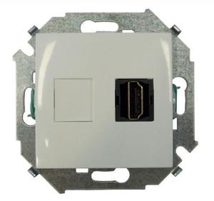 Фото Simon Simon 15 1591407-034 Розетка HDMI (HDMI, тип А, под рамку, скрытая установка, шампань)