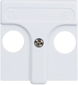 Фото Simon 27 Play 27053-34 Крышка розетки телевизионной (R+TV, белая)
