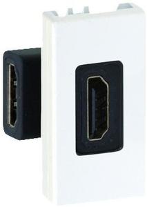 Фото Simon Simon 27 2701094-030 Розетка HDMI (1 модуль, HDMI, тип А, под рамку, скрытая установка, белая)